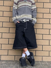 Y2k Vintage Baggy Jeans Shorts Woman Streetwear Jorts Korean Harajuku Gothic
