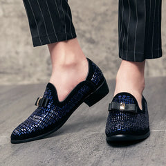 Men Evening formal Dress Rhinestone Shoes Loafers Casual Prom