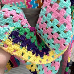 Colorful Sweater Coat Women's Autumn Fashion Unique Top Style Slim and Versatile