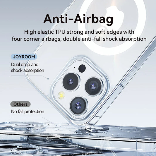 Magnetic Transparent Case For iPhone 15 14 13 Pro Max Case For Magsafe Wireless Charge Shockproof Cover Anti-fall