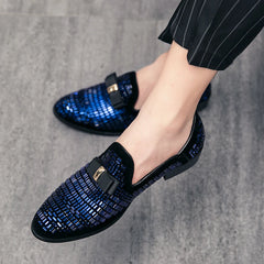 Men Evening formal Dress Rhinestone Shoes Loafers Casual Prom