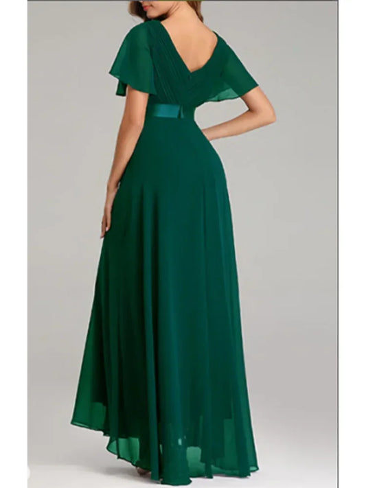 Plus Size Classic Mother of the Bride Dresses A-Line V-neck Formal Wedding