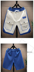 Running Shorts Men Casual Jogging Sport Short Pants patchwork Drawstring Loose Dry