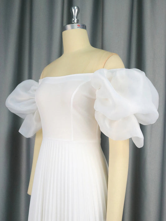 Evening wear Dresses: White Midi Dresses for Women Plus Size