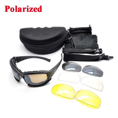 Military Goggles Army Sunglasses 4 Lens