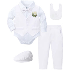Baptism Outfit Boy Infant Baby Church Christening Suit Toddler White Blessing Set Newborn Easter Birthday Party Gift Clothes