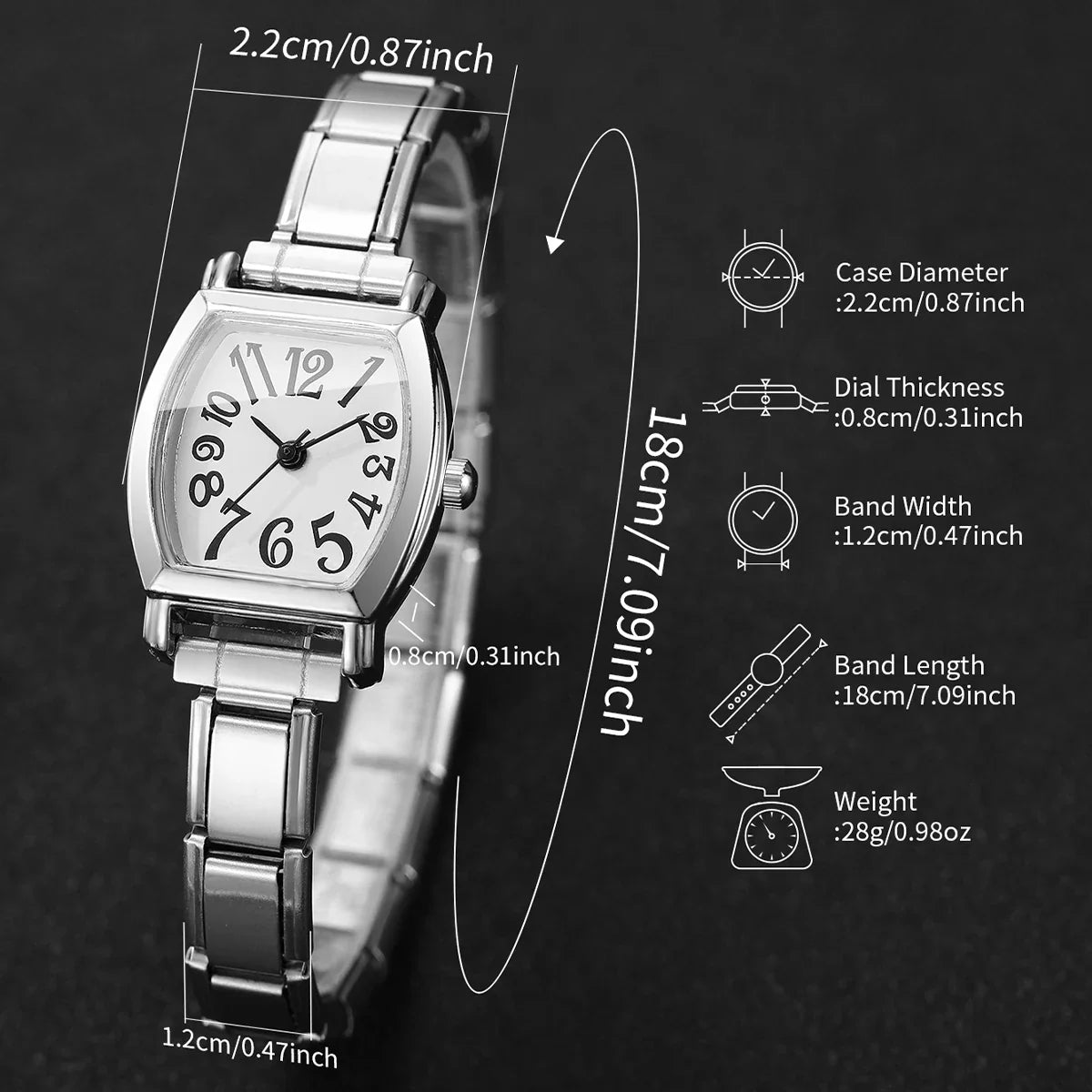 Fashion Arabic Dial Women Watch Elegant Thin Strap Wristwatch For Ladies Reloj Mujer Girls Clock Gift (Without Box)