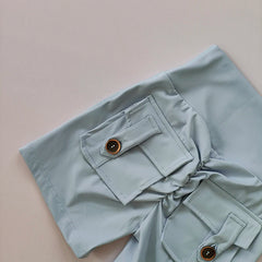 High Waist Peach Hip Seamless Fitness Shorts with Pockets Women's Tight Sports