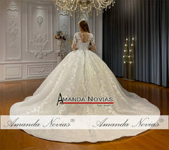 White Bridesmaid Dresses: Amanda Novias Model Wedding Dress Real
