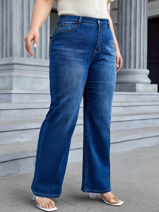 Plus Size Wide Leg Jeans for Women High Waist Baggy Women Jeans