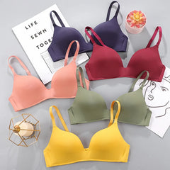 Women Seamless Bra No Wire Push Up Underwear Girls Students Breathable
