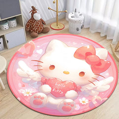 HD Printed Round Carpet for Living Room Bedroom Rugs Camping Picnic