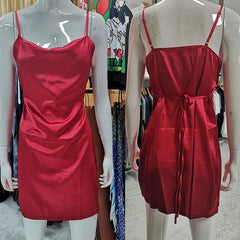 Formal attire Dresses: Women Slip Dress Evening Solid Bottom Dress Slim