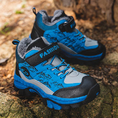 Children Casual Luminous Shoes For Boys Breathable Sneaker Winter Warm Plush Kids