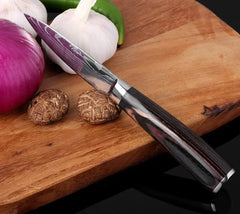 Professional Damascus Kitchen Knives Japanese Santoku Cleaver Slicing Knife Stainless