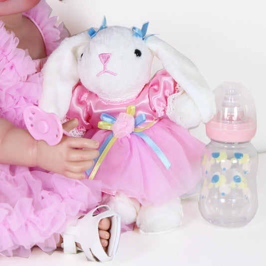 Happy Dance Reborn Toddler Doll – 22-Inch Lifelike Companion with Plush Bunny
