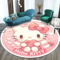 HD Printed Round Carpet for Living Room Bedroom Rugs Camping Picnic