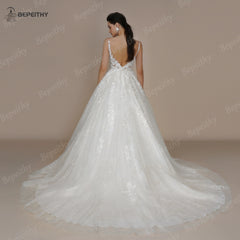 White Bridesmaid Dresses: Backless Scoop Lace Wedding Dresses For Bride France