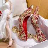 Ladies High Heels Pointed Toe Shaped Heel High 5cm and 7cm Wedding Shoes