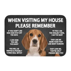 Please Remember Shih Tzu Dogs House Rules Entrance Doormat Decor Kitchen Welcome
