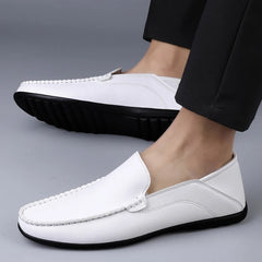 Genuine Leather Men Shoes Casual Luxury Formal Mens Loafers Moccasins Italian