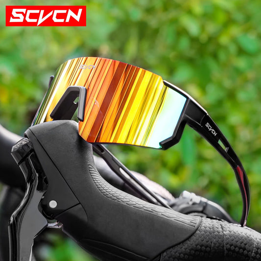 SCVCN new Outdoor Cycling Sunglasses Men MTB Bike Glasses Sports Mountain Climbing fishing Women Bicycle Cycling UV400 Goggles