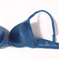 Small Chest Size Women Bra Thin Cup Mold Soft Cotton Brassiere Hollow Out Lace