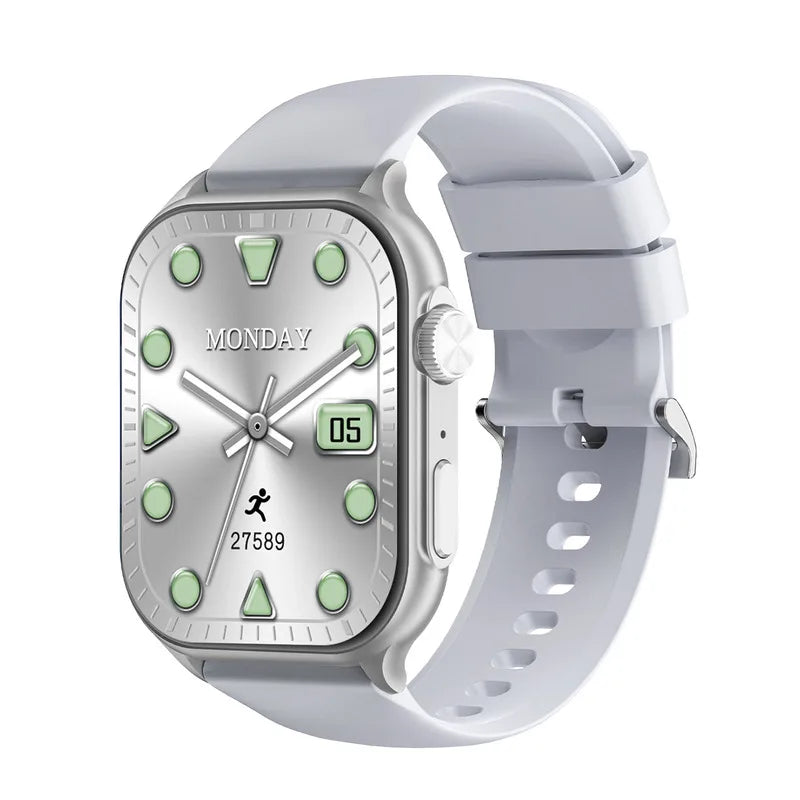 Lenovo 2025 New Smart Watch Men Women 1.96” HD AMOLED Heart Rate Health Monitor Bluetooth Call Waterproof IP68 For Android IOS