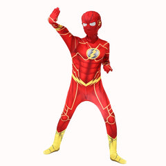 Kids Flash Man Boys Cosplay Costume Set with Headgear And Mask for New Year Carnival Party Fancy Dress Outfit