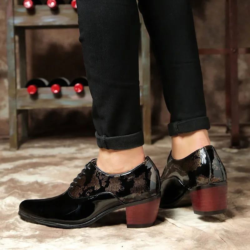 Men Dress Shoes Fashion Patent Leather Men Formal Shoes 2024 Luxury Brand