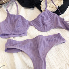 6 Color Women Underwear French Bralette Push Up Bra Set Ultra