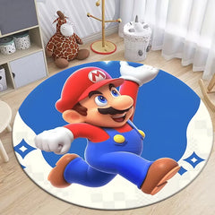 Super Mario cool Art Cartoon Print Round Carpet Living Room,kitchen,Sofa,Table