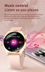 1.27inch AMOLED Women's Smart Watch Custom Watch Face Smartwatch Ladies Heart Rate Monitoring Bluetooth Call Waterproof Bracelet