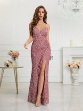 Homecoming Dresses: Unithorse Split Thigh Sequin Cami Women Dress