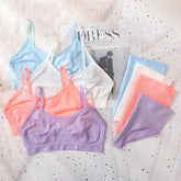 Women Bra Briefs Set Seamless Bra And High Waist Panties Set Underwear Female