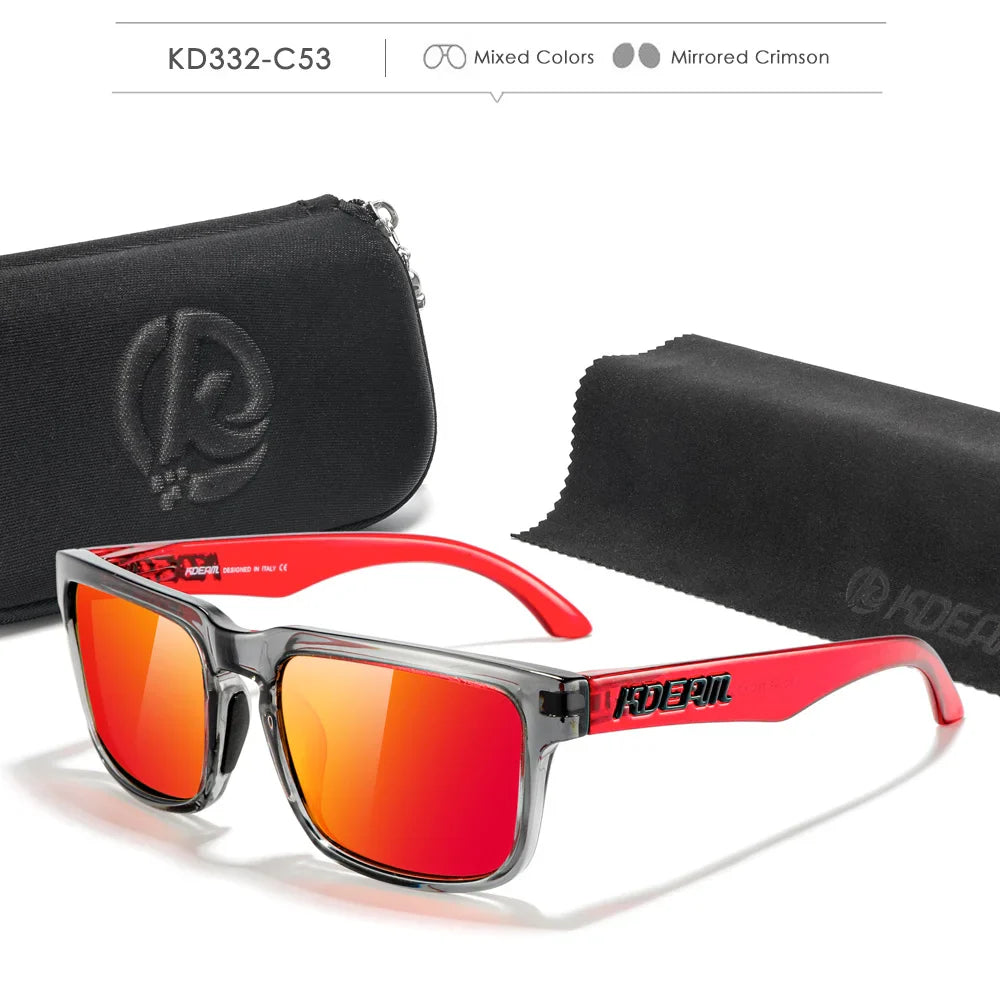 KDEAM Photochromic And Polarized Sunglasses Men Category 3 Polarized Sun Glasses Women Unique Frame Surface Eyewear With Case