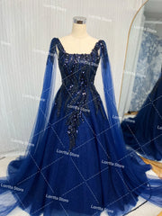 Homecoming Dresses: Women Evening Dresses Glitter Lace Tulle Prom Gowns