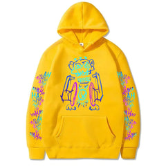 Arcane Jinx Hoodies Hot Anime Monkey Graffiti Sweatshirt Unisex Two Sides Street