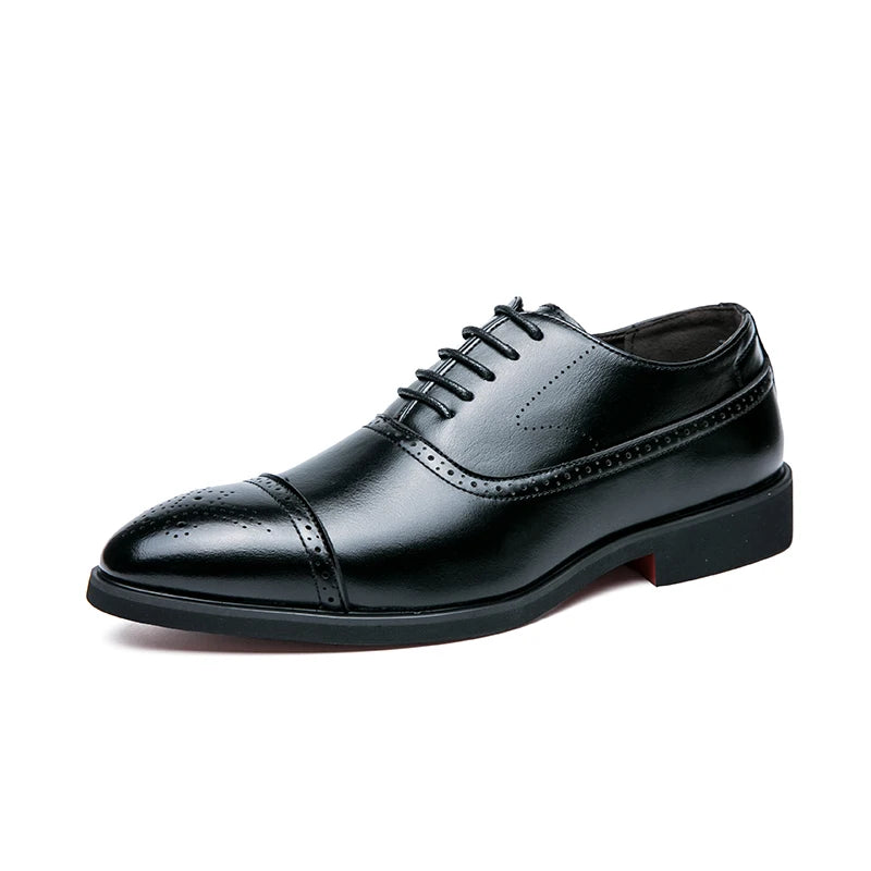 Business Formal Black Leather Shoes Mens Fashion Casual Dress Shoes