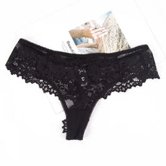 Women Panties Underwear Black Lace Panties Lingerie Female Floral Lace Briefs
