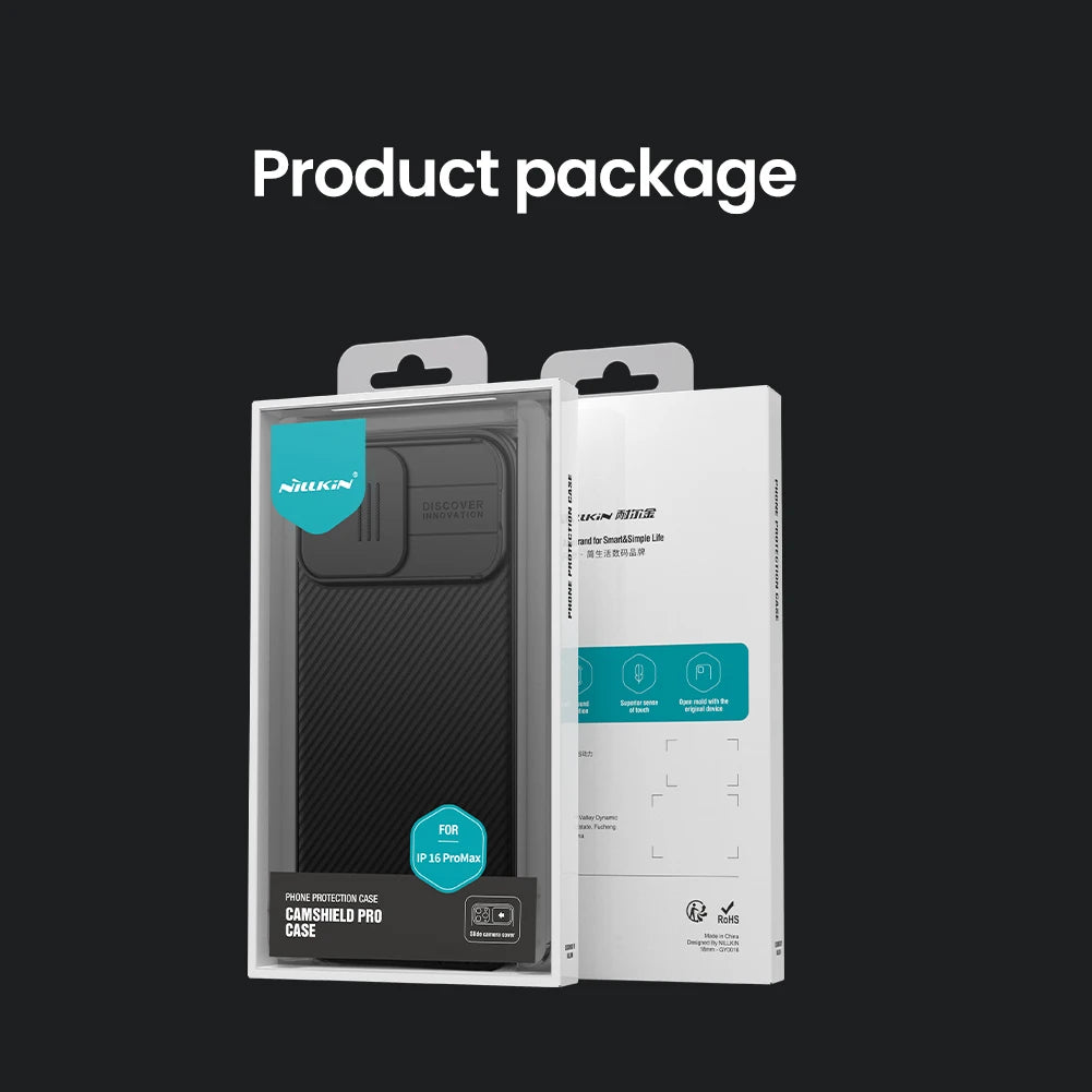 iPhone 16 Pro Max / 16 Pro Case Back Cover Slide Lens Protection Bumper Camera Protection
