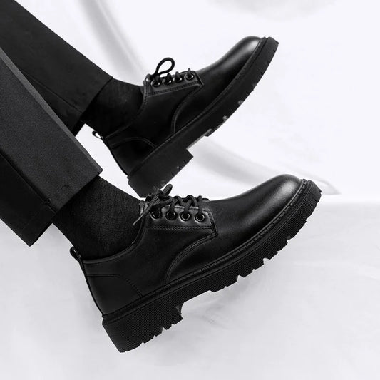 Men Leather Shoes Casual Formal Dress Oxfords Plus Size British