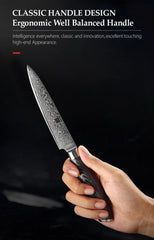 5"Inch Utility Knife Profesional Japanese Damascus Steel Kitchen Knife