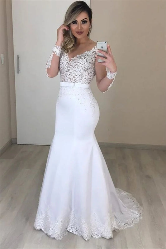 White Bridesmaid Dresses: Wedding Dresses See Through Back Custom Two Pieces