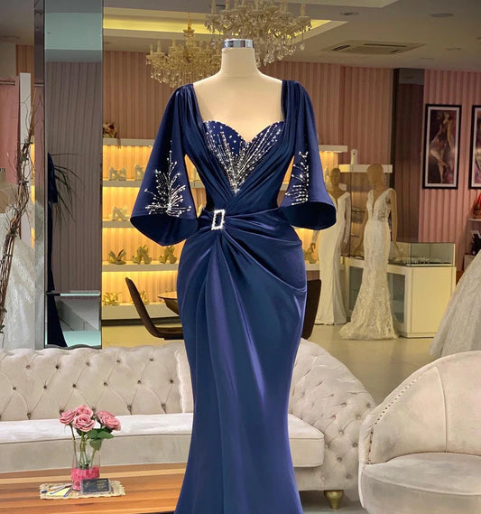 Homecoming Dresses: Prom Gown Mermaid Slit Long Evening Dresses
