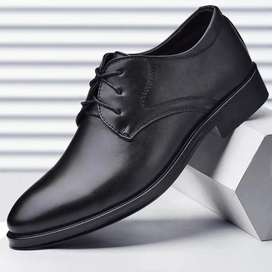 Men's Shoes Black Leather Formal Shoes for Men Oxfords Male Wedding Party Office
