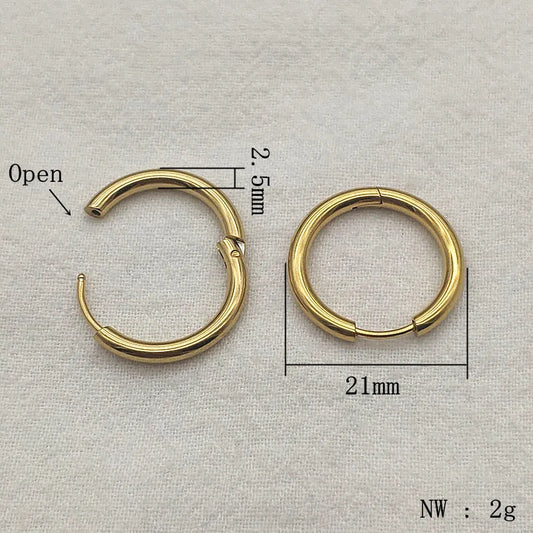 NEW ARRIVAL! 13/17/21mm 100pcs Stainless Steel Round Clasps&Hooks Earring Hooks Base For Handmade Earrings Parts DIY Accessories