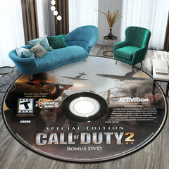 Game Shooting Call CD Round Carpet for Living Room Rugs Camping Picnic Mats Flannel