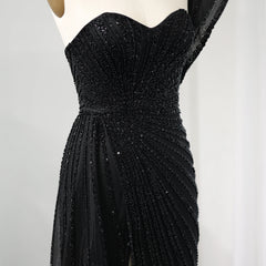 Homecoming Dresses: Green One Shoulder Mermaid Evening Dresses for Women