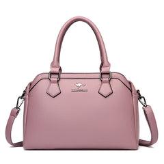 Multi-pocket Handbag Purses Genuine Cowhide Leather Shoulder Bag